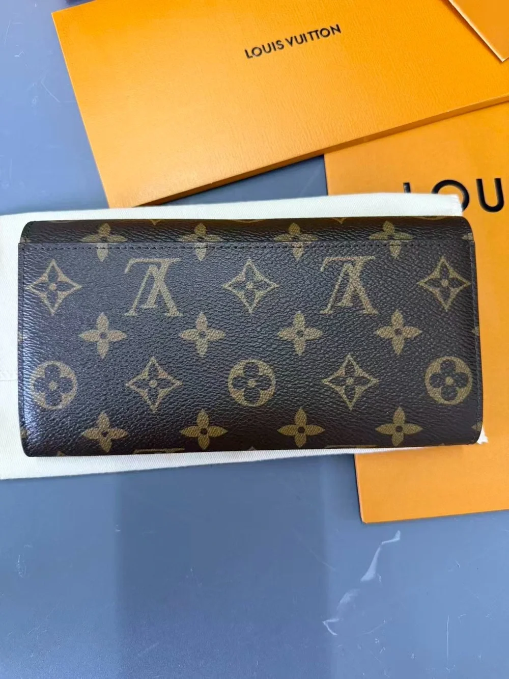 Louis Vuitton Monogram Continental Wallet with Burgundy Interior